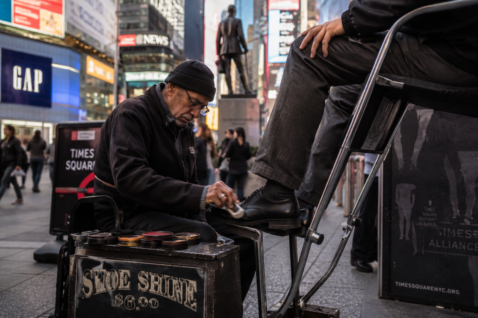 El último limpiabotas de Times Square