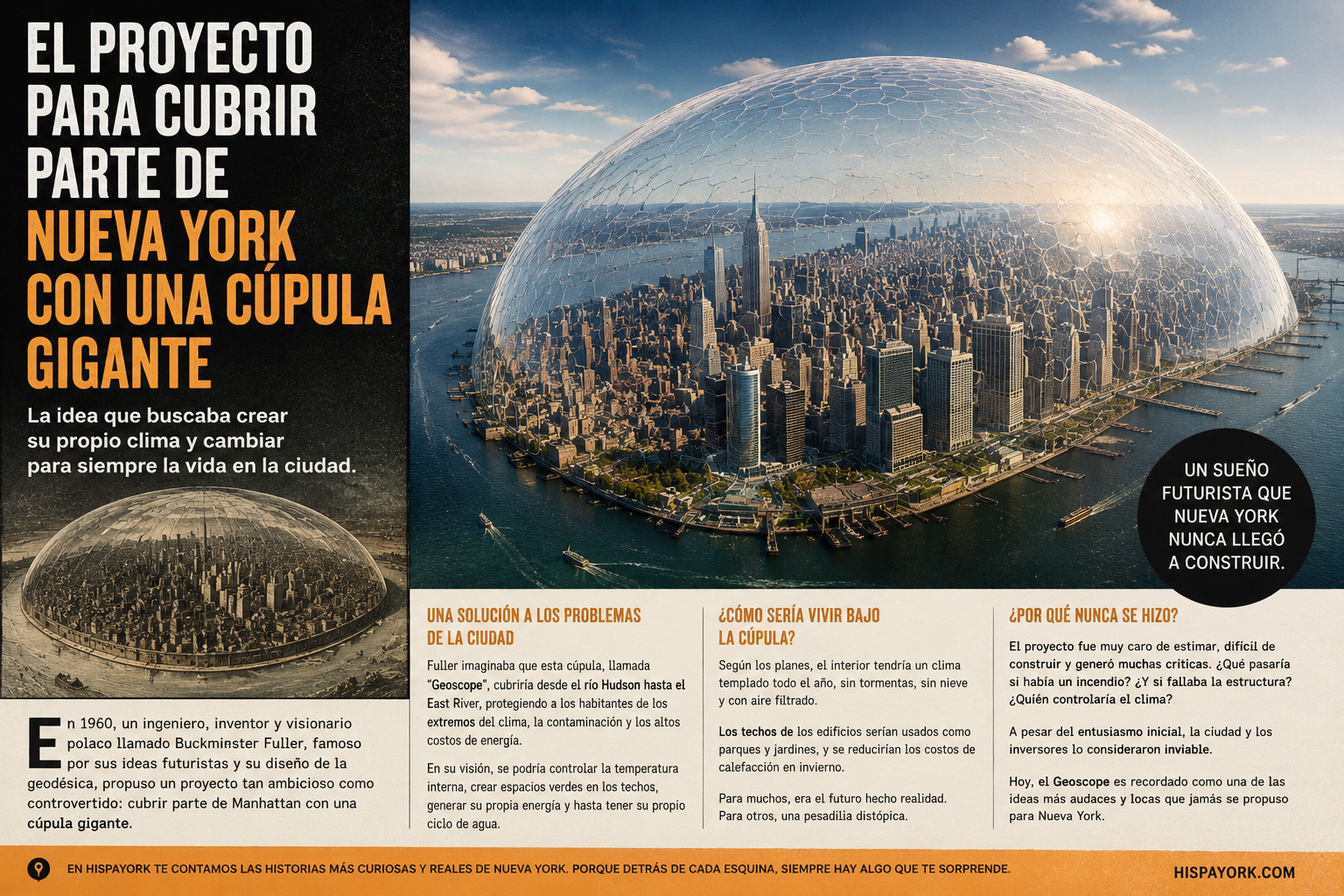 El proyecto para colocar a Manhattan dentro de una cúpula gigantesca