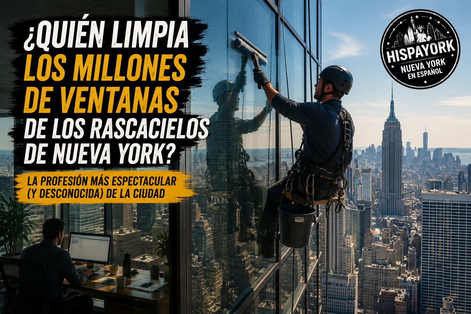 ¿Quién limpia los millones de ventanas de los rascacielos de Nueva York?