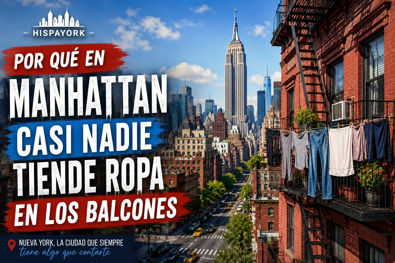 ¿Por qué en Manhattan casi nadie tiende la ropa en los balcones?