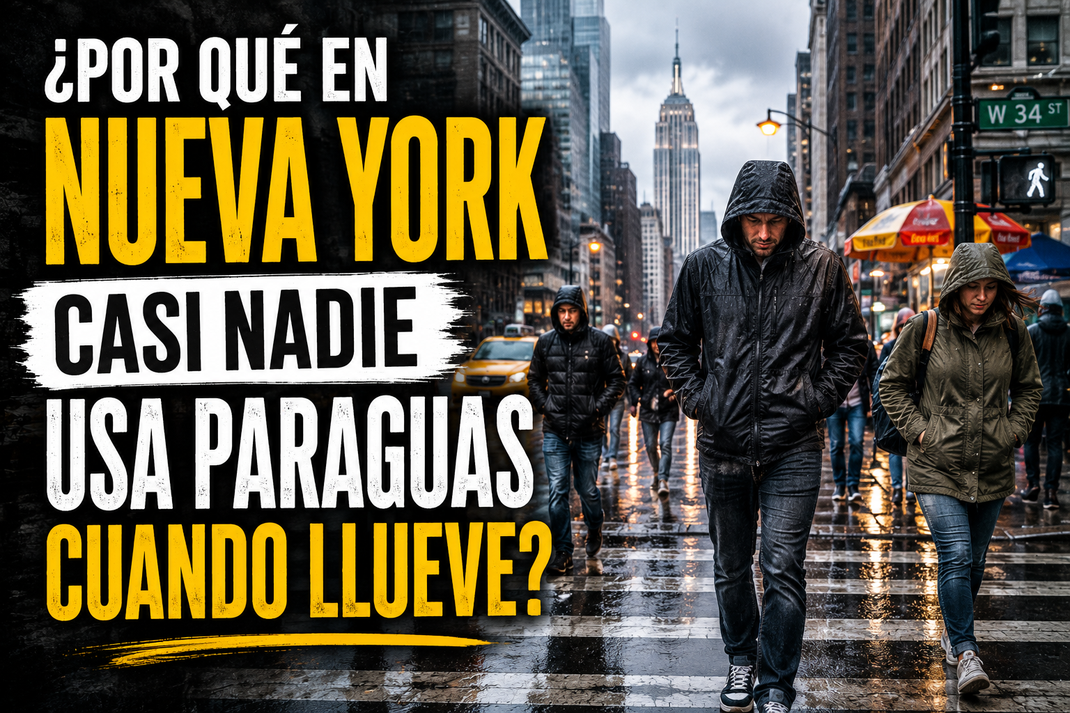 ¿Por qué en Nueva York casi nadie usa paraguas cuando llueve?