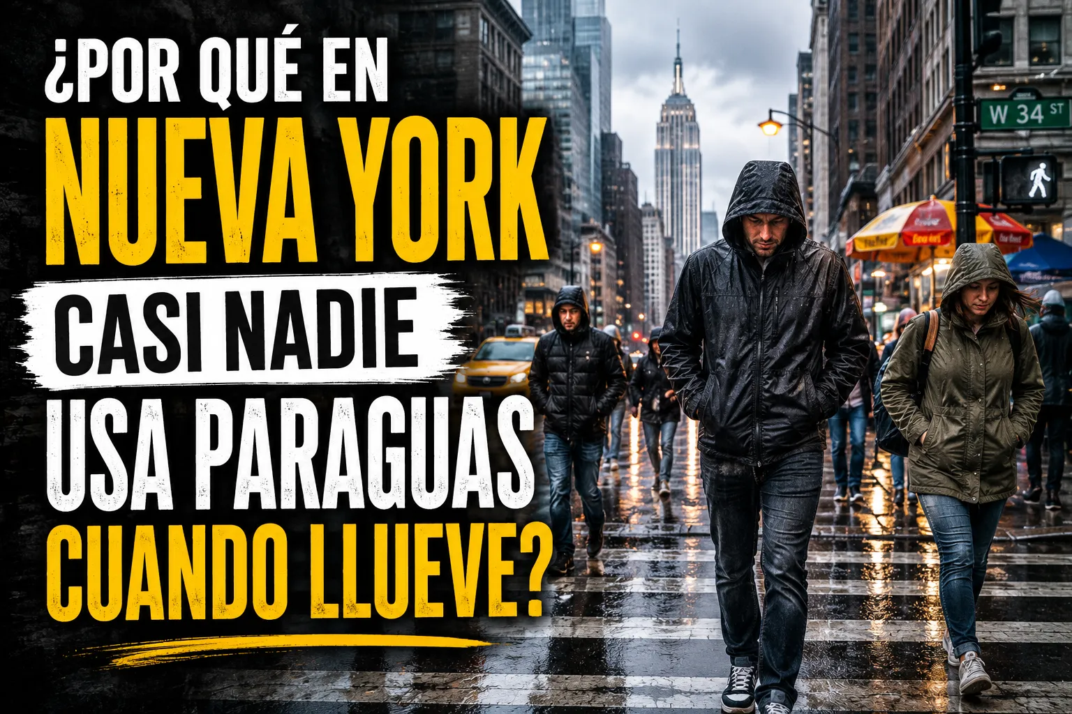 ¿Por qué en Nueva York casi nadie usa paraguas cuando llueve?