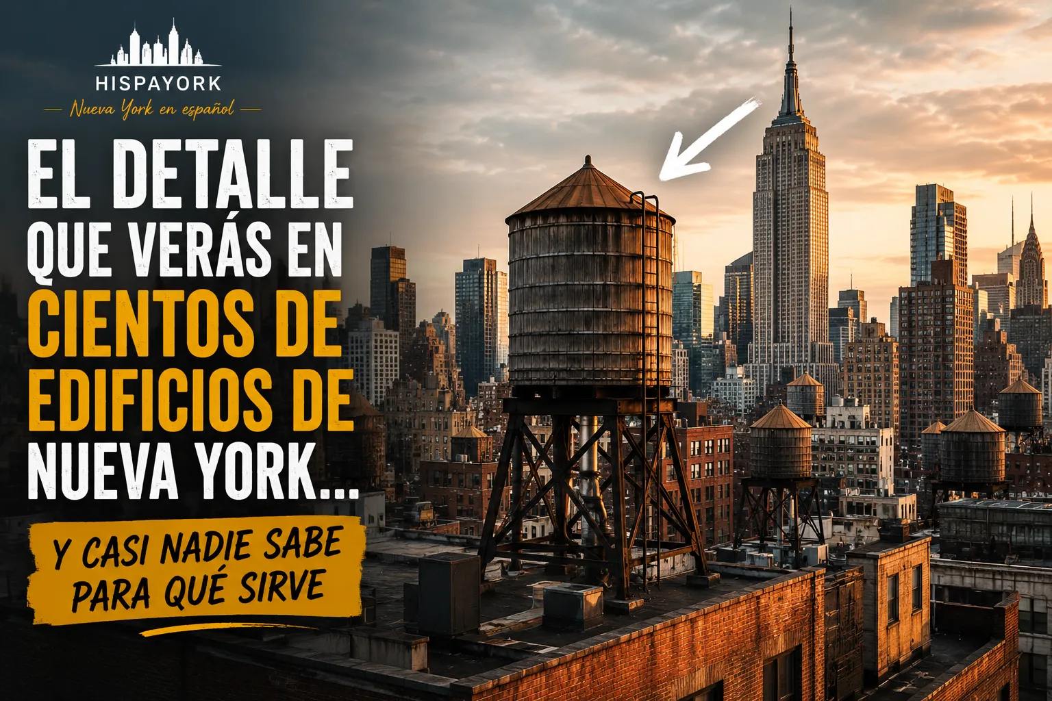¿Por qué los edificios de Nueva York tienen depósitos de agua en los tejados?