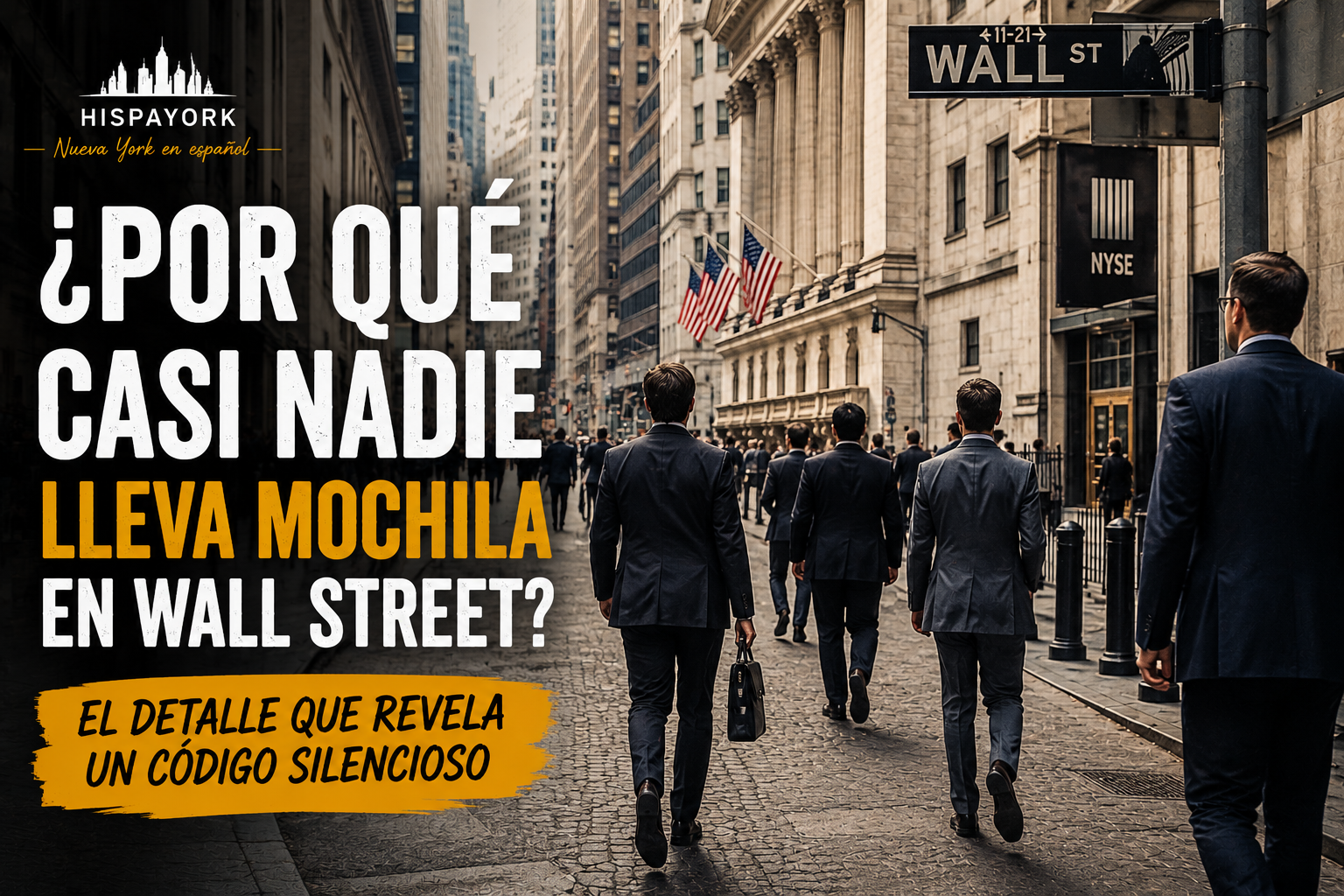 ¿Por qué casi nadie lleva mochila en Wall Street?